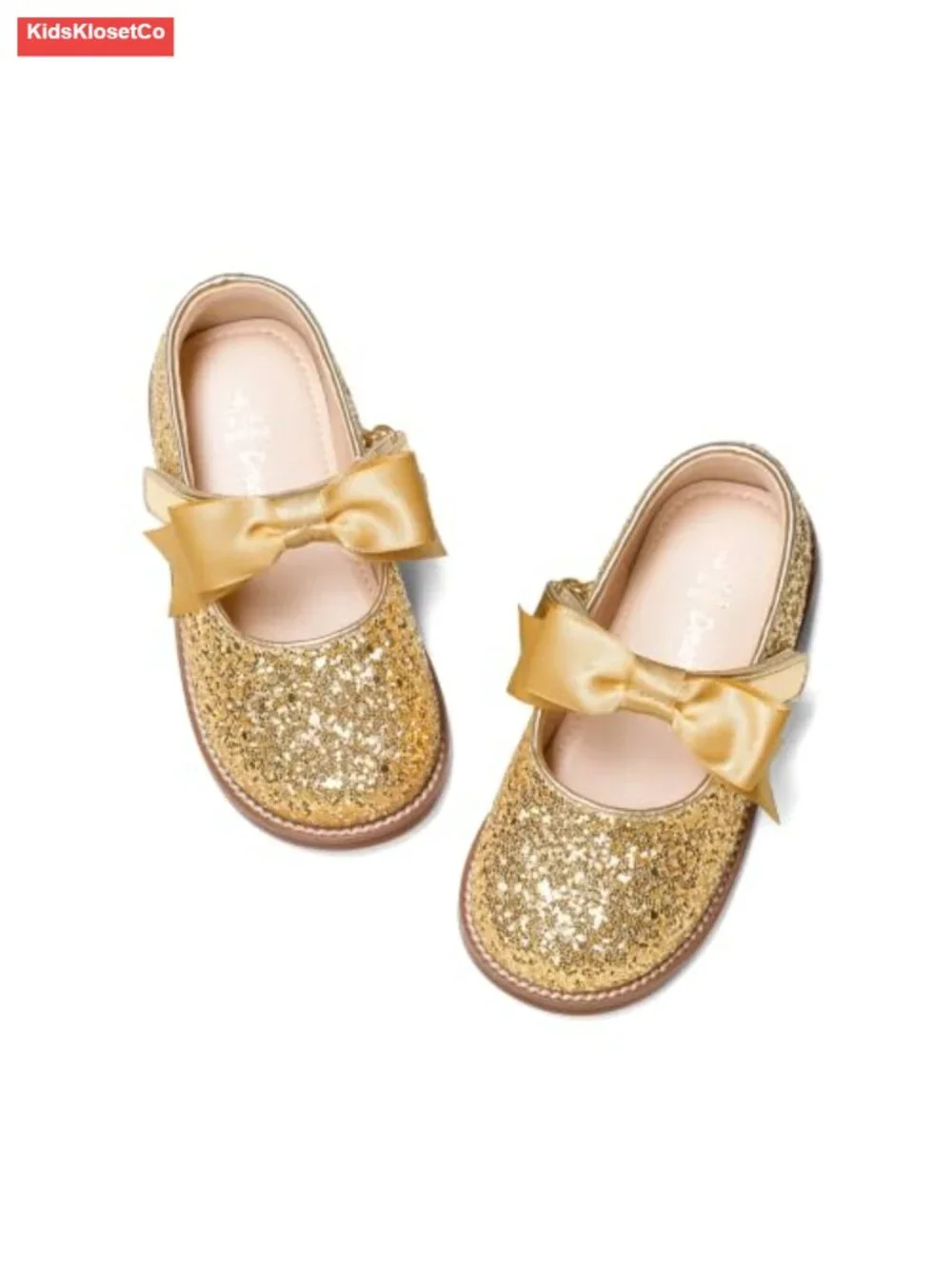 Girls Mary Jane School Flats Dress Shoes, Wide Toe Bow Toddler Ballet Flats,